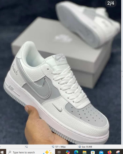 Nike Air Force 1 Low in a white and grey